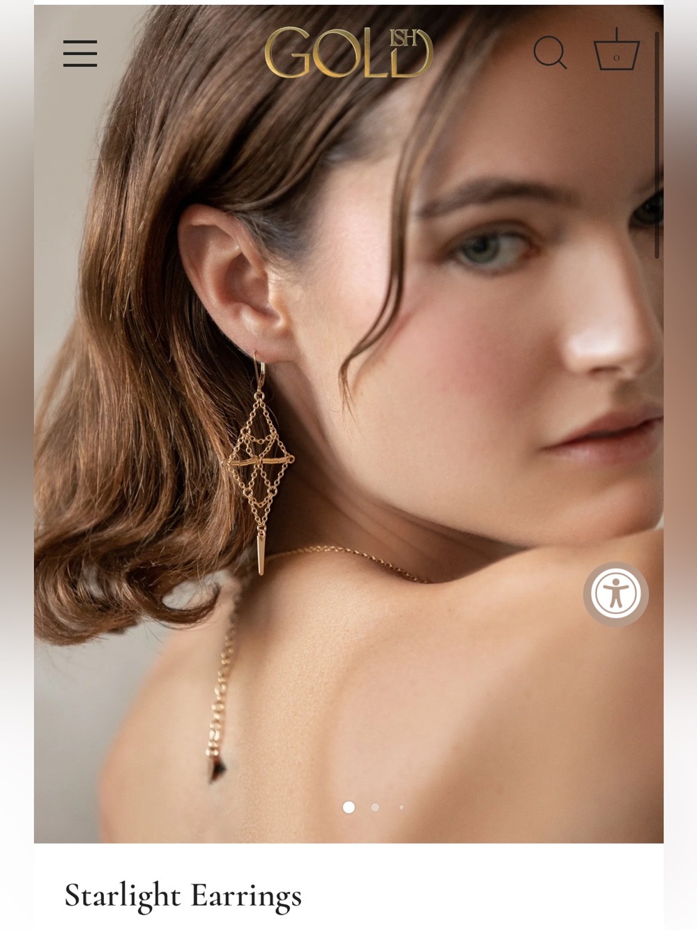 Gold Geometric Chain Drop Earrings